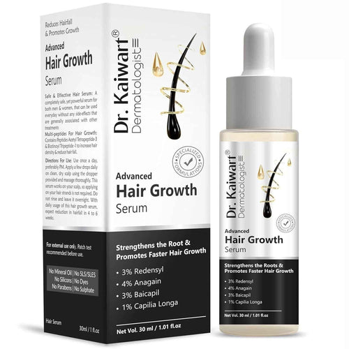 Dr. Kaivart Advanced Hair Growth Serum packaging and bottle on a white background