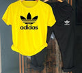 Adidas Summer Tracksuit – Premium Yellow & Black Breathable Sportswear Set for Men